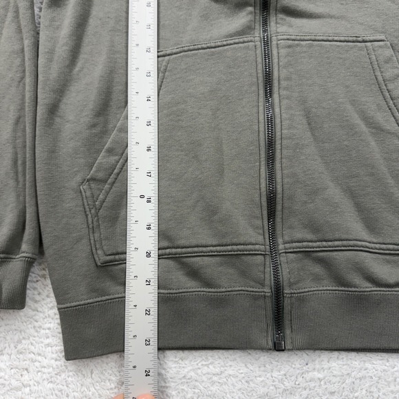 Nike Mens Sportswear Full Zip Hoodie Olive Green Logo Fleece XS 804391-325 - Picture 4 of 9